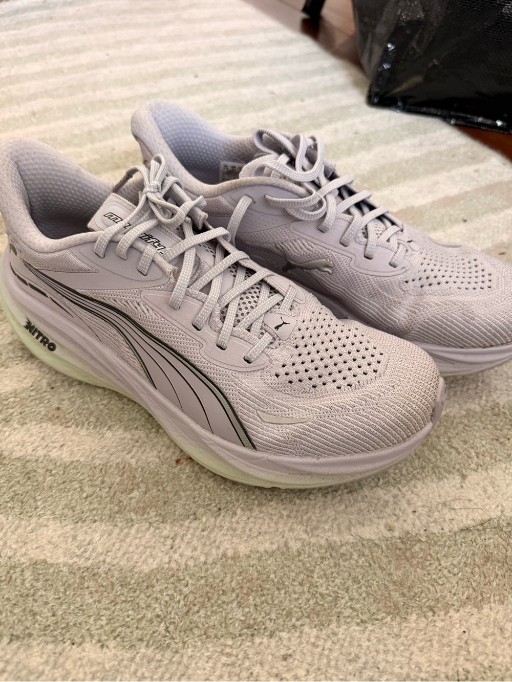 Puma Lavender Knit Nitro Running Sneakers